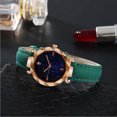 thumbnail image 2 of XZNGL Leather Strap Watch Strap Leather Simple And Stylish Luxurious Starry Dial Convex Mirror Leather Strap Watch, 2 of 3