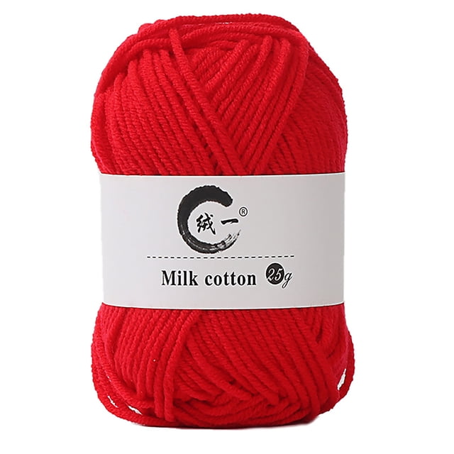 Meitianfacai Colorful Milk Cotton Wool Yarn, 25g, Hand Knitting Crochet