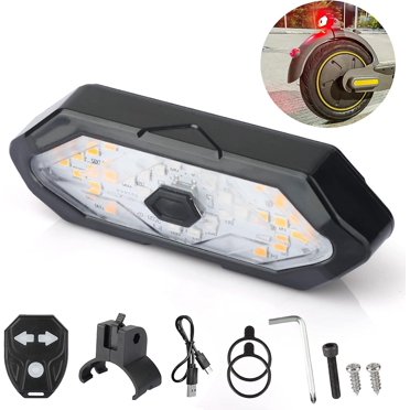 E Scooter Turn Signal,Remote Control Electric Scooter LED Blinker/Tail Light Compatible with Max G30/Ninebot/Segway Series Electric Scooter, Adjustab