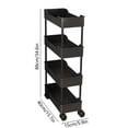 thumbnail image 3 of EGNMCR Storage Rack Multi Layer Storage Cart Mobile Storage Rack With Wheels Easy Assembly Suitable For Living Room Bedroom Bathroom Kitchen Storage Rack Plastics Shelves, 3 of 7