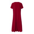 thumbnail image 4 of Pompotops Womens Beach Pullover Boho Sundress Short Sleeve Loose Long Dress, 4 of 5