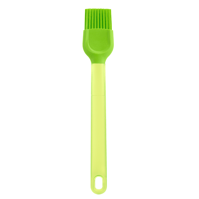 Mainstays 12" Kitchen Basting Brush – Silicone, Ergonomic Handle for Cooking & Grilling, Green