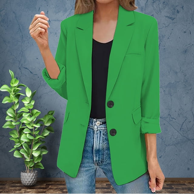 Liquidation! Cardigan pour Femmes Cardigans pour Femmes Veste Décontractée pour Femmes Poches Manches Longues Bouton avant Travail Col à Revers Veste à Boutons Gn1 3TG