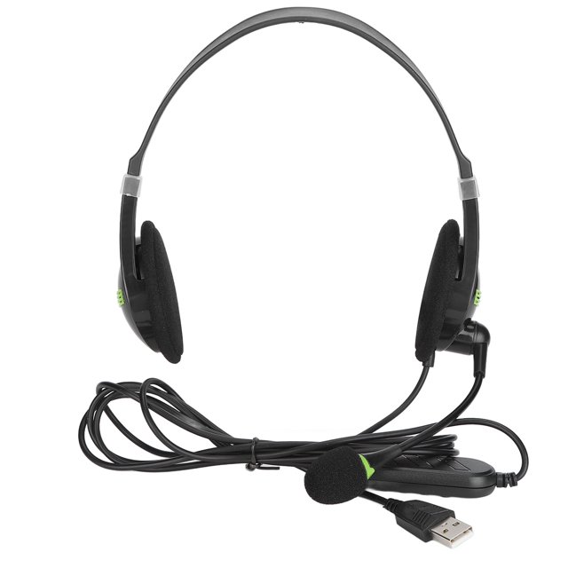 Casque Filaire 3.5mm, Réduction de Bruit Réglable Stéréo Connexion Directe Casque Filaire avec Microphone pour Bureau USB