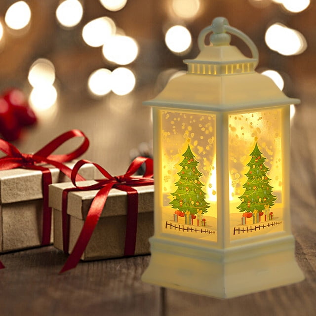 Birdeem Christmas Tree Decorations, Lighted Christmas Decor Battery Include Clear Led Lights Hanging Lantern Christmas Tree Pendant Novel Props Light for Xmas Party Home Candlestick Decor Lights
