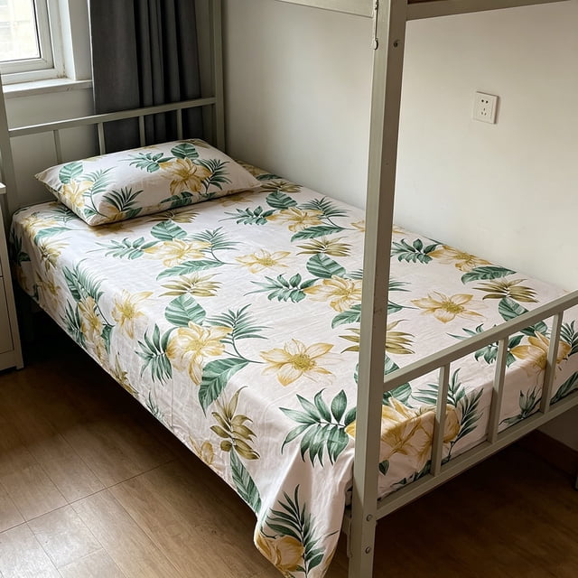 EGNMCR Flat Sheet Comfortable Bed Sheets With Floral Patterns Mattress Protective Cover Easily To Clean And Maintain Double Or Singles Bed Sheets polyester bed sheet