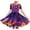 Purple, variant on LOVZFMLL Short Sleeve Stretchy Dress A Line Twirly Skater School Recital Dress Short Sleeve Round Neck Dress