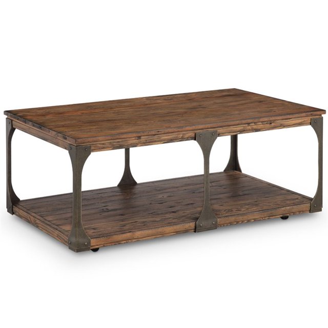 Magnussen Table Basse Mobile Industrielle Montgomery en Bourbon