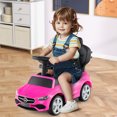 thumbnail image 2 of Gymax Voiture Pousse-Pousse 3-en-1 pour Tout-Petit avec Auvent Ajustable, Rangement sous le Siège, Sons Réalistes, Rose, 2 of 10