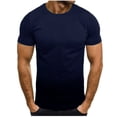thumbnail image 1 of PEZHADA Chemises Hommes Décontractées Manches Courtes T-Shirt Ajusté Homme Couleur Contrastée Tee Dégradé Manches Courtes Hauts d'Été Col Rond Chemises Décontractées T-Shirts d'Entraînement Chemises Hommes T-Shirts Graphiques, 1 of 6