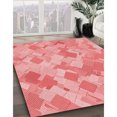 thumbnail image 3 of Ahgly Tapis Rectangulaire Lavable en Machine Intérieur Transitionnel Rose Pastel, 4 Pieds x 6 Pieds, 3 of 7