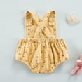 thumbnail image 4 of Combinaison Imprimée Sans Manches pour Bébé Filles, Col Carré, Boutons, Taille Élastique, Triangle, 4 of 7