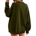 thumbnail image 4 of RXIRUCGD Haut Décontracté à Manches Longues et Col Rond pour Femmes, Vert Armée, Taille : TG, 4 of 7