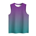thumbnail image 4 of Plebaso Débardeurs pour Femmes 2025 Sans Manches Col Rond T-Shirts Décontractés Imprimé Dégradé Blouses d'Été, 4 of 4
