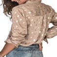 thumbnail image 3 of Hauts pour Femmes Col Rabattu Manches Longues Chemise Ample Chemises à Pois, 3 of 3