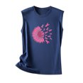 thumbnail image 5 of TIMIFIS Breast Cancer Ribbon Women's Racerback Tank Casual Sleeveless Printed Ladies Round Neck Blouses Tops T-ShirtFall/Winter, 5 of 5