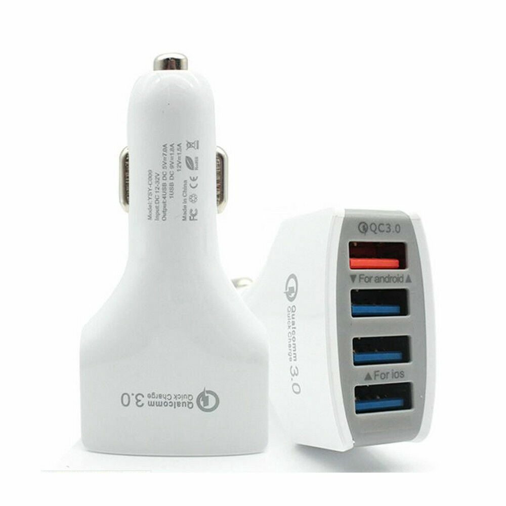 USB Car Charger Phone Charger Intelligent Power 4 USB Port Car Power Adapter
