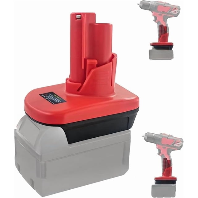 Battery Adapter for Mil*wau*kee 12V, for De*Walt 20V & for Mil*wau*kee M18 18V Li-on Battery Convert to for Mil*wau*kee M12 12V Battery, for Mil*wau*kee M12 12V Power Tool