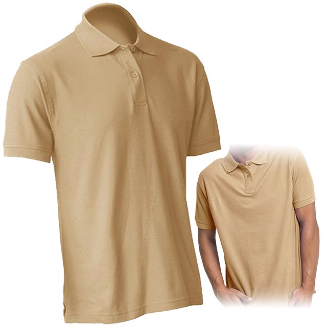 Basico (Beige) Polos à Col pour Femmes 100 % Coton Manches Courtes Polos de Golf pour Femmes et Adolescentes