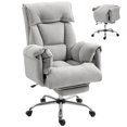 thumbnail image 1 of HOMCOM Executive Office Chair, Computer Desk Chair with Footrest, Grey, 1 of 10
