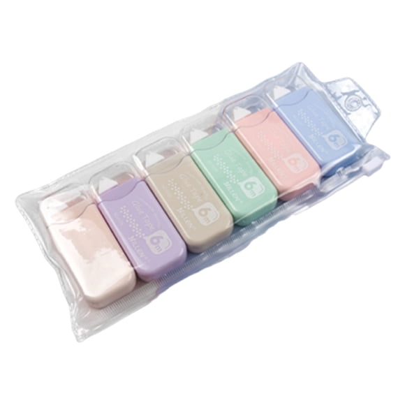 6 Pack Clear Double Craft Tape Dispenser for Scrapbooking Albums and School Art Projects 6PCS