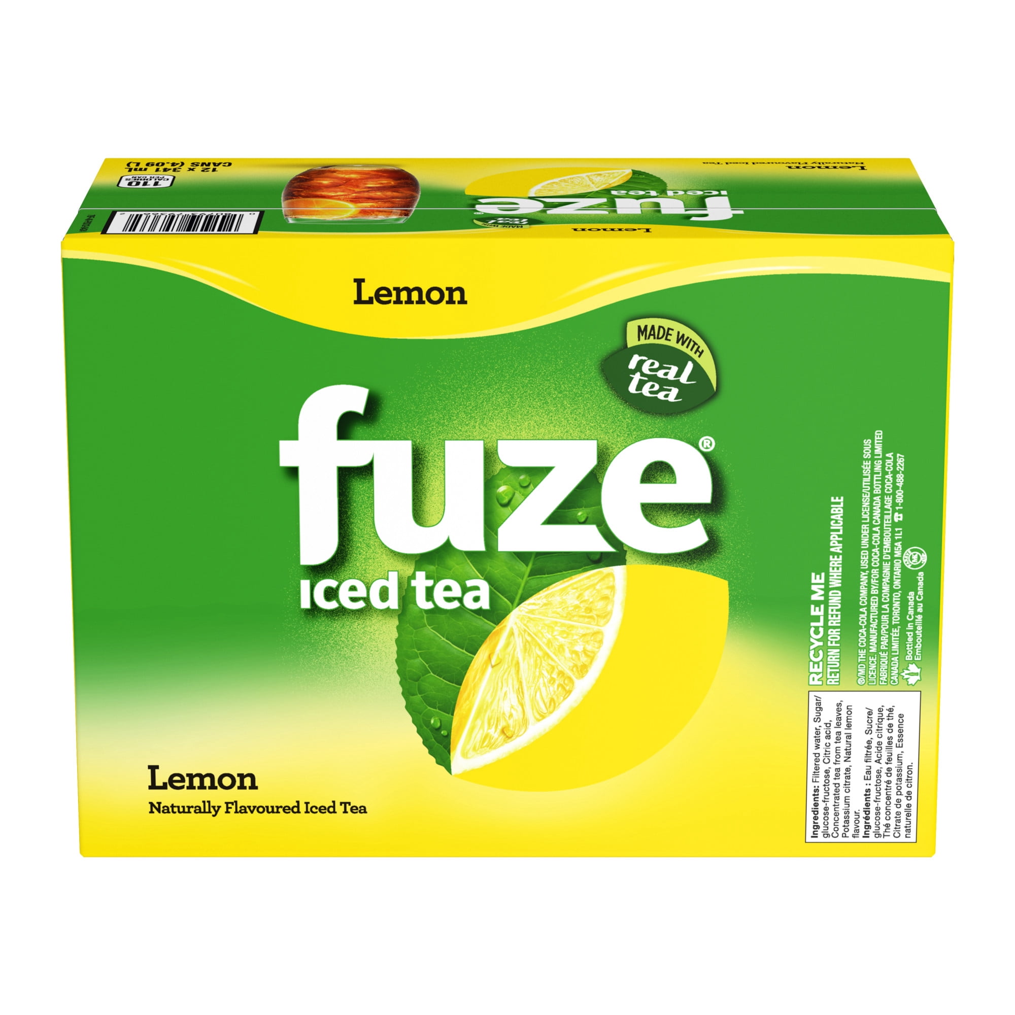 Fuze Lemon Iced Tea Cans, 341 mL, 12 Pack