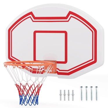 Costway Large Wall Mounted Basketball Hoop with 36" x 24" Shatter-proof Backboard or Kids