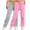 Pink1, variant on Posijego 2PC Sweatpants for Women Drawstring Elastic Waist Loose Joggers Activewear Wide Leg Sweat Pants