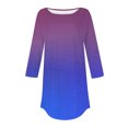 thumbnail image 3 of Birdeem Womens Fashion 3/4 Sleeve Round Neck Loose Tops Blouse, 3 of 9