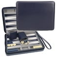 thumbnail image 1 of WE Games Magnetic Backgammon Set with Carrying Strap, Travel Size, Navy Blue, 1 of 10