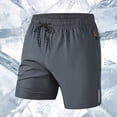 thumbnail image 1 of EOYWHK Compression Shorts Men Elastic Waist Breathable Gym Running Hiking Athletic Shorts with Multi-Pockets, 1 of 4