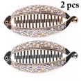 thumbnail image 1 of 2 Pcs Pinces Banane en Strass Élégantes Créatives Pinces Peigne pour Cheveux Pinces à Cheveux Banane, 1 of 7
