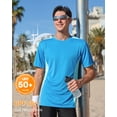 thumbnail image 4 of Charmo Mens UPF 50+ Swim Shirts Quick Dry Short Sleeve Swimsuit Tops Sun Protection Running Sufring Rash Guards, 4 of 9