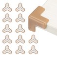 thumbnail image 1 of Uxcell Protecteurs d'Angle 12 Pcs Protecteurs d'Angle de Table Garde d'Angle de Meuble et Pare-Chocs de Bords (en Forme de T, Brun), 1 of 6