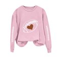 thumbnail image 3 of Meichang Chandail de Football pour Femmes, Coupe Ample, Manches Longues, Col Ras du Cou, Chandails Graphiques, Coupe Ample, Automne Hiver, Chandail à Enfiler Décontracté, Vêtements pour le Dimanche Jour de Match, 3 of 5