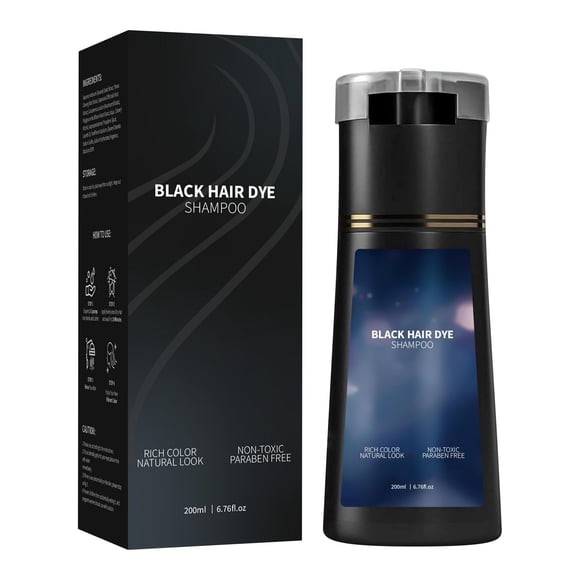EYE Black Hair Dye Shampoo 200ml Instant Gray Coverage Natural Color for Wome and Men