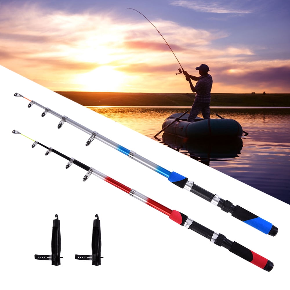 LEO 2.1m Blue Telescopic Fishing Rod - Lightweight Fiberglass, 2kg Capacity, 6-Section Design, Easy Travel & Storage