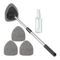 thumbnail image 1 of jinwen Auto Windshield Cleaning Tool Telescopic Handle with 3 Microfiber Pads Reusable for RV SUV Truck Aluminum Rod Multifunctional Grey Pads, 1 of 9