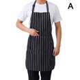 thumbnail image 1 of Adult Apron Striped Chef Waiter Apron Kitchen Cook With Pockets 2 Apron F2U5, 1 of 9