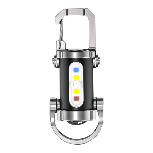 Keychain Flashlight Rechargeable Torch Featuring Side Light And Phone Charger Portable For Outdoor Camping Daily Carry Emergency