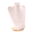 thumbnail image 1 of Milaget Necklace Display Chain Bust Stand Holder Decor for Showcase Store Countertop 30 cm Beige Velvet, 1 of 9