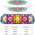thumbnail image 5 of Mandala Bedding Set, Microfiber D Bohemian Bedding Set Hypoallergenic Duvet Covers with PillowcasesColor,Double, 5 of 5
