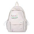 thumbnail image 1 of AMERTEER Sac à Dos Mode Simple Sac d'École Sac à Livres Multi-Poches Mignon pour Fille (Blanc), 1 of 9