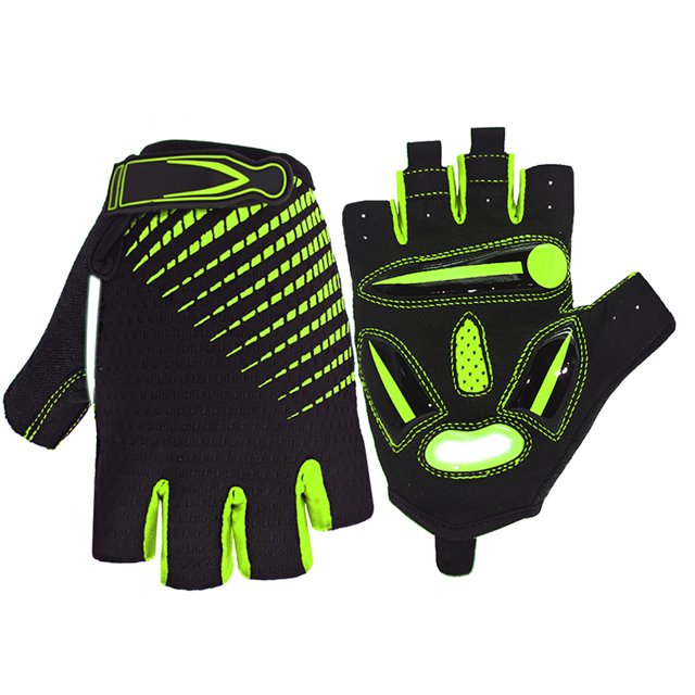 CAROOTU Silicone Cycling Protective Gear Road Mountain Bike Protective Gear Reflective Sports Half-Finger