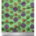 thumbnail image 1 of Soimoi Polyester Crepe Fabric Mandala Kaleidoscope Printed Fabric 1 Yard 42 Inch Wide, 1 of 3
