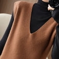 thumbnail image 4 of Women's Deep V - Neck Loose - Fitting Sleeveless Knit Vest - Soft, Versatile for Layering, Available in Multiple Colors, 4 of 5