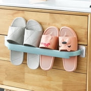 Dvkptbk Bathroom Slippers Rack Punch Frees Toilet Wall Mounted Toilet Slippers Rack Wall Shoe Storage