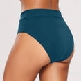 thumbnail image 2 of Women Casual High Waisted Swim Trunks Nylon Spandex Split Solid Color Quick Drying Beach Water Activities Wear, 2 of 5