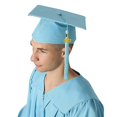 thumbnail image 2 of Chapeau de Collation des Grades Unisexe Décoratif en Polyester pour Adulte, Casquette à Pompon de Collation des Grades pour Bachelier, 2 of 8
