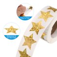 thumbnail image 3 of 500pcs Gold Tone Star Stickers 1 Inch Self-Adhesive Sticker Label for Shop Home, 3 of 6